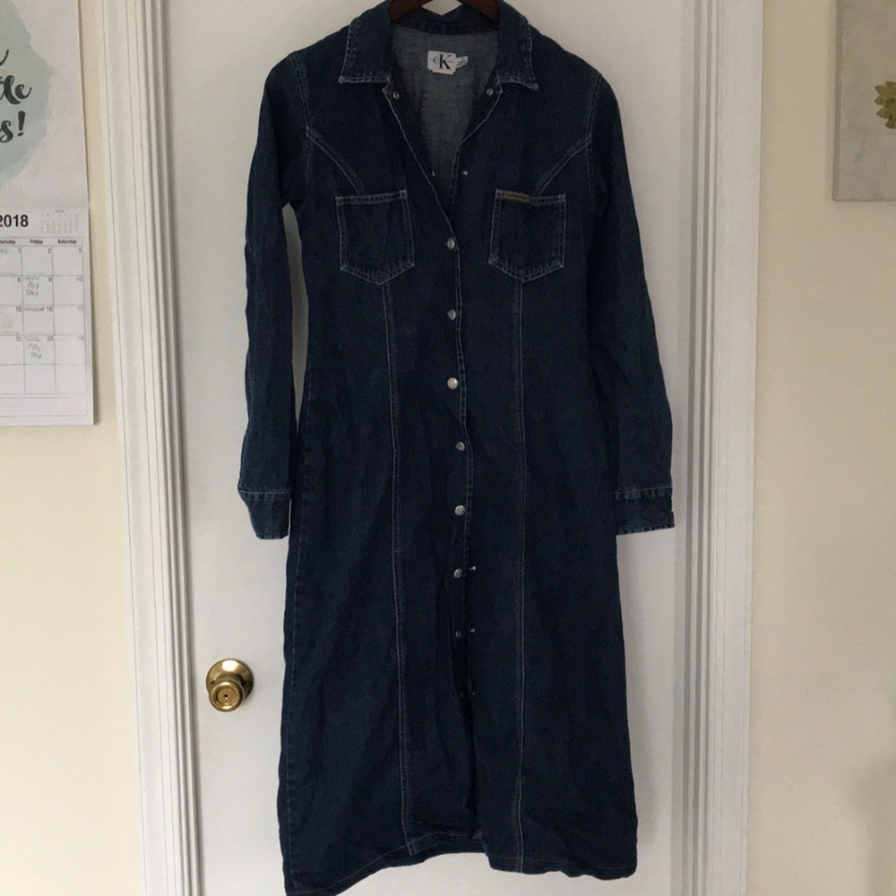 Long Denim Over Coat / Dress